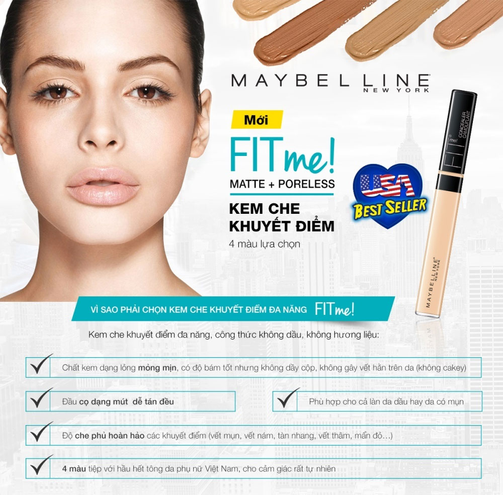 Review chi tiết kem che khuyết điểm Maybelline